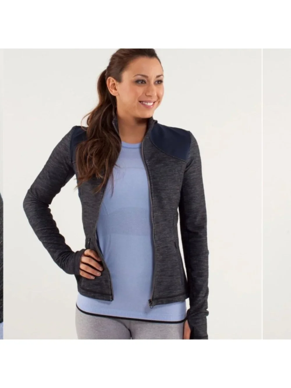 Lululemon Forme Jacket Reversible Slub Denim Inkwell / Inkwell